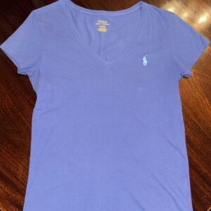 🩵💙Polo Ralph Lauren - Women’s Blue V-Neck T-Shirt💙🩵